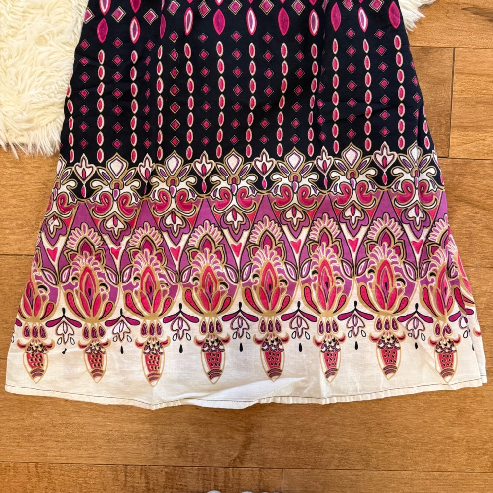 Wet Seal Y2K Boho Halter Mini Dress Pink Purple Paisley Cotton XS Womens Vibe - Picture 5 of 5
